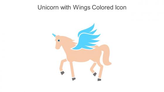 Unicorn With Wings Colored Icon In Powerpoint Pptx Png And Editable Eps Format