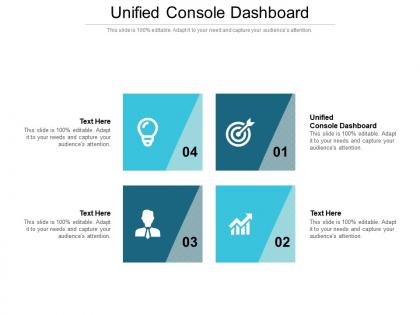 Unified console dashboard ppt powerpoint presentation ideas design ideas cpb