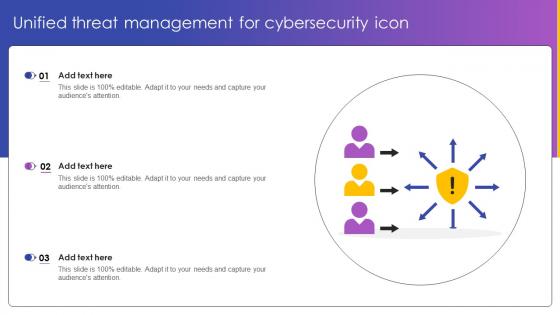Unified Threat Management For Cybersecurity Icon