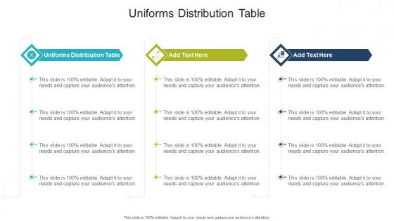 Uniforms Distribution Table In Powerpoint And Google Slides Cpb