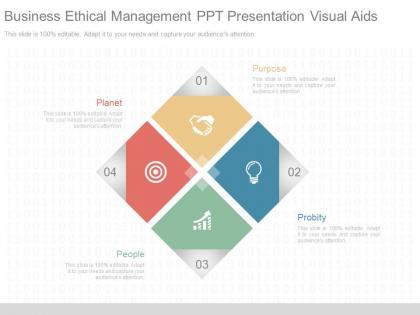 Unique business ethical management ppt presentation visual aids