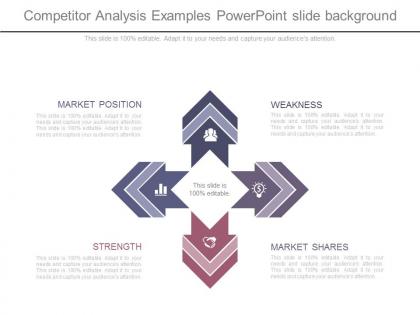 Unique competitor analysis examples powerpoint slide background
