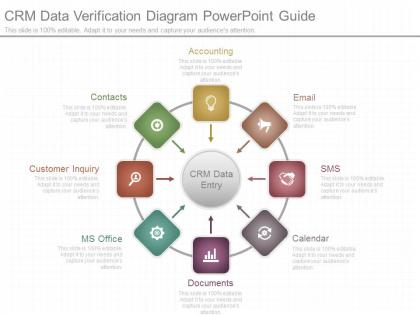 Unique crm data verification diagram powerpoint guide