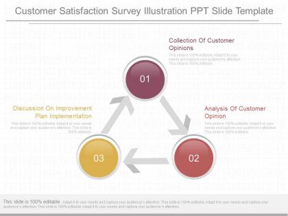 Unique customer satisfaction survey illustration ppt slide template