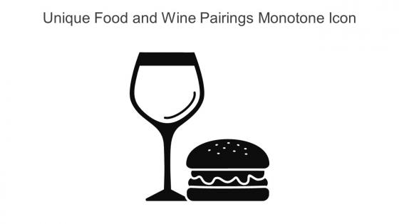 Unique Food And Wine Pairings Monotone Icon In Powerpoint Pptx Png And Editable Eps Format