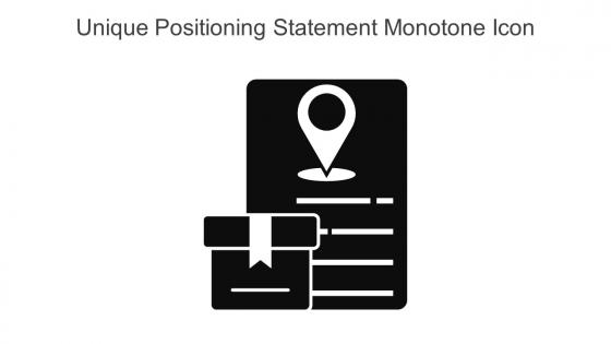 Unique Positioning Statement Monotone Icon In Powerpoint Pptx Png And Editable Eps Format