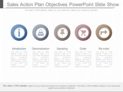 Unique sales action plan objectives powerpoint slide show