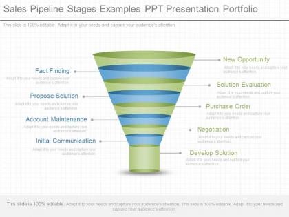 Unique sales pipeline stages examples ppt presentation portfolio
