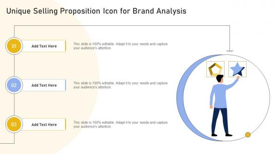 Unique Selling Proposition Icon For Brand Analysis