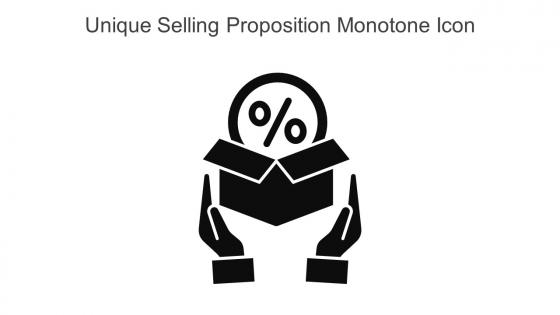 Unique Selling Proposition Monotone Icon In Powerpoint Pptx Png And Editable Eps Format