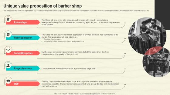 Unique Value Proposition Of Barber Shop Hair Salon Business Plan BP SS