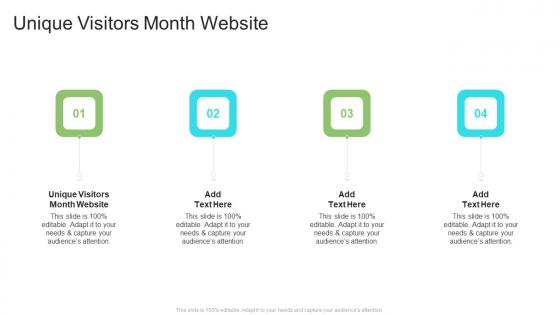 Unique Visitors Month Website In Powerpoint And Google Slides Cpb