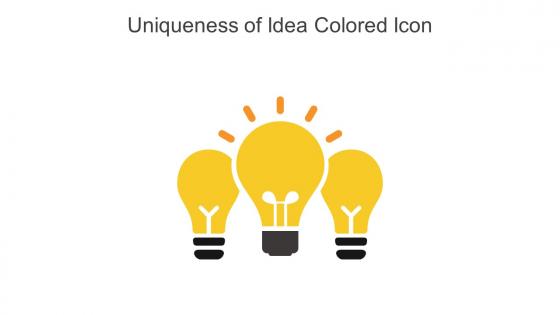 Uniqueness Of Idea Colored Icon In Powerpoint Pptx Png And Editable Eps Format