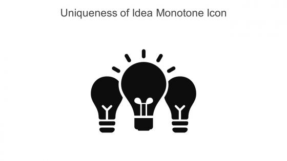Uniqueness Of Idea Monotone Icon In Powerpoint Pptx Png And Editable Eps Format