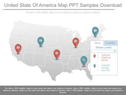United state of america map ppt samples download