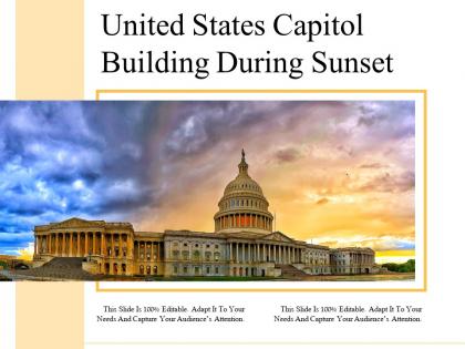 United states capitol building during sunset
