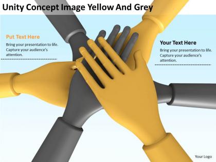 Unity concept image yellow and grey ppt graphics icons powerpoint