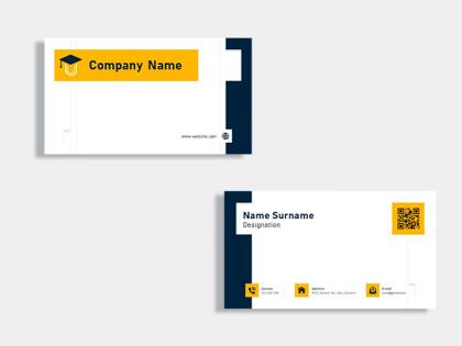 University business card design template