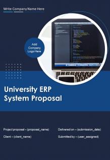 University erp system proposal example document report doc pdf ppt