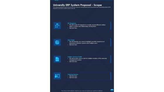 University ERP System Proposal Scope One Pager Sample Example Document