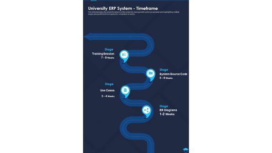 University ERP System Timeframe One Pager Sample Example Document