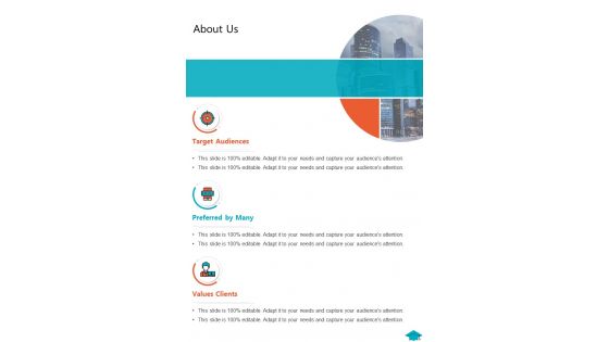 University Management System Proposal About Us One Pager Sample Example Document