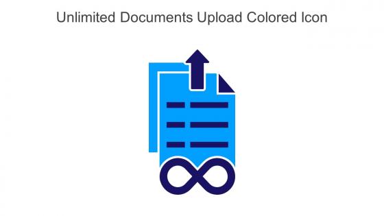 Unlimited Documents Upload Colored Icon In Powerpoint Pptx Png And Editable Eps Format