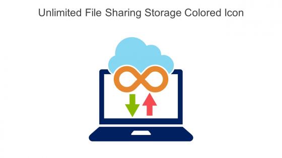 Unlimited File Sharing Storage Colored Icon In Powerpoint Pptx Png And Editable Eps Format
