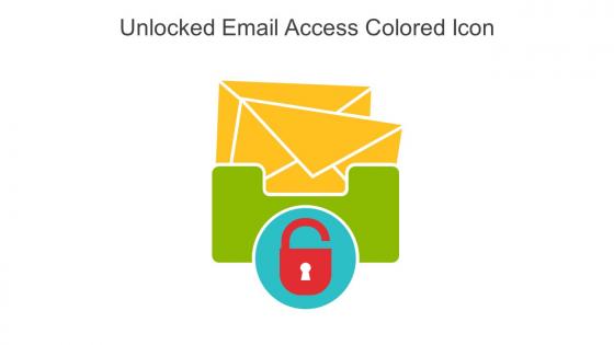 Unlocked Email Access Colored Icon In Powerpoint Pptx Png And Editable Eps Format