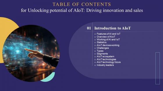 Unlocking Potential Of Aiot Driving Innovation And Sales Table Of Contents IoT SS