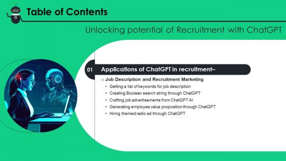 Unlocking Potential Of Recruitment Table Of Contens ChatGPT SS V