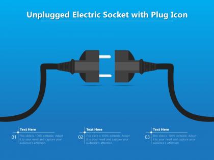 Unplugged electric socket with plug icon