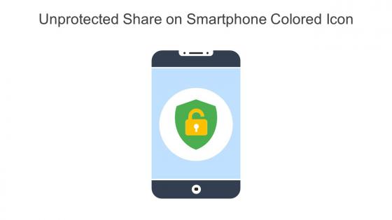 Unprotected Share On Smartphone Colored Icon In Powerpoint Pptx Png And Editable Eps Format