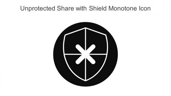 Unprotected Share With Shield Monotone Icon In Powerpoint Pptx Png And Editable Eps Format
