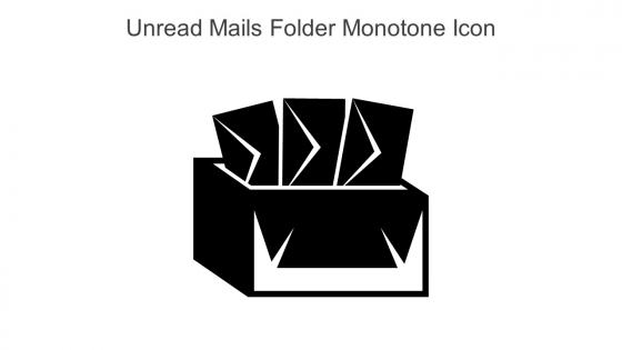 Unread Mails Folder Monotone Icon In Powerpoint Pptx Png And Editable Eps Format