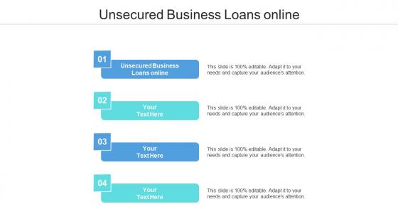 Unsecured business loans online ppt powerpoint presentation gallery ideas cpb