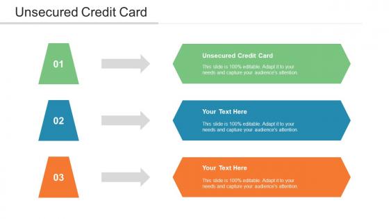 Unsecured Credit Card Ppt Powerpoint Presentation Professional Visuals Cpb