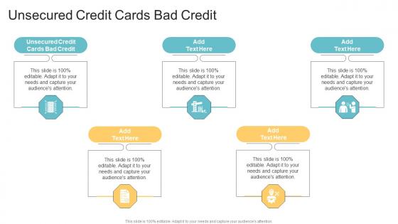 Unsecured Credit Cards Bad Credit In Powerpoint And Google Slides Cpb