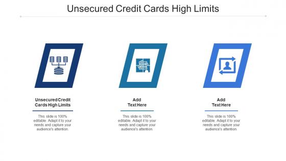 Unsecured Credit Cards High Limits Ppt Powerpoint Presentation Infographics Tips Cpb