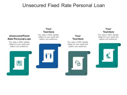 Unsecured fixed rate personal loan ppt powerpoint presentation model maker cpb