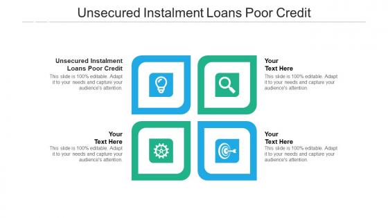 Unsecured instalment loans poor credit ppt powerpoint presentation gallery slide portrait cpb