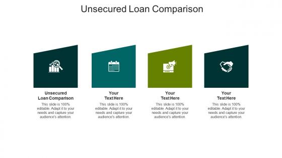 Unsecured loan comparison ppt powerpoint presentation professional visuals cpb