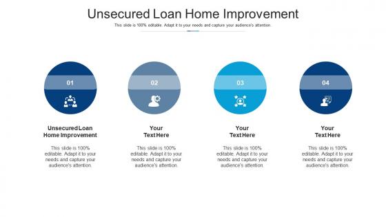 Unsecured loan home improvement ppt powerpoint presentation pictures visuals cpb