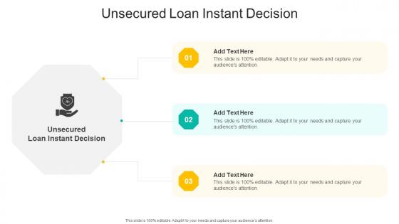 Unsecured Loan Instant Decision In Powerpoint And Google Slides Cpb