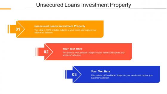 Unsecured Loans Investment Property Ppt Powerpoint Presentation Gallery Information Cpb