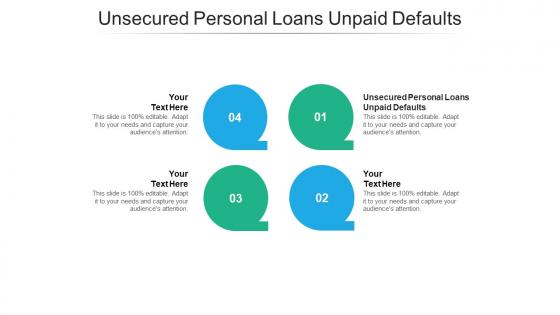 Unsecured personal loans unpaid defaults ppt powerpoint presentation file graphics cpb