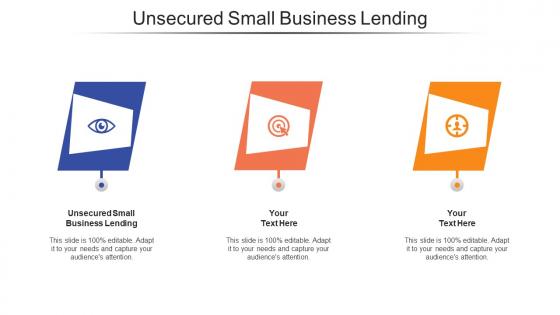 Unsecured Small Business Lending Ppt Powerpoint Presentation Pictures Vector Cpb