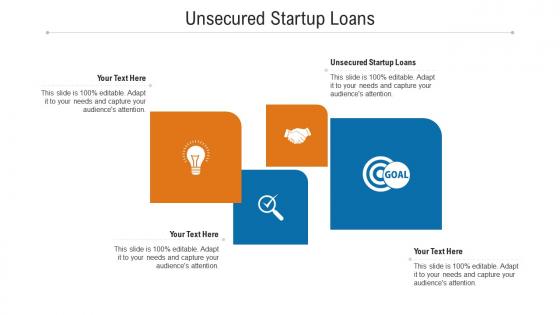 Unsecured startup loans ppt powerpoint presentation model demonstration cpb
