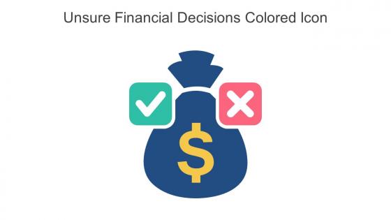 Unsure Financial Decisions Colored Icon In Powerpoint Pptx Png And Editable Eps Format