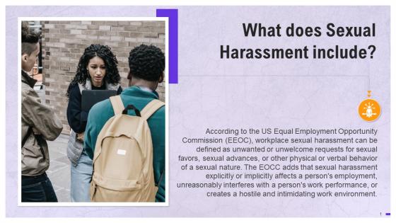 Unwelcome Acts Or Behavior As Sexual Harassment Training Ppt